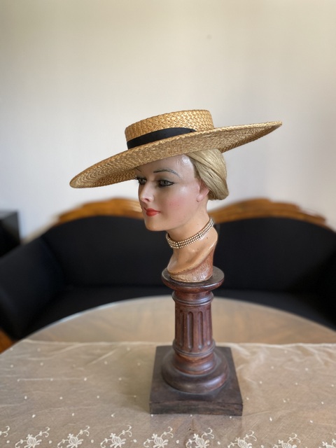 7 antique straw hat Heath 1899