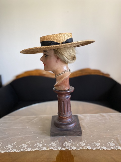 8 antique straw hat Heath 1899
