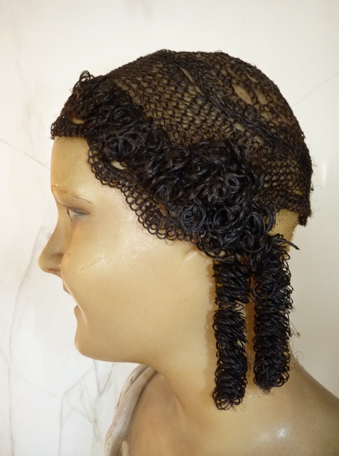 wig 1930, wig 1840, antique wig, regency wig, empire wig, Biedermeier Wig, antique wig with curls, antique curls, curls 1830