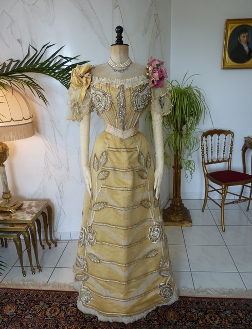 20a antique evening gown Duval Eagan 1889