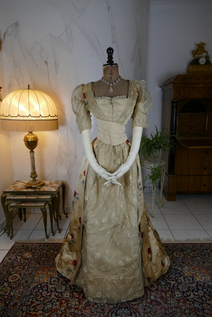 2 antique LEROUX Ball gown 1890
