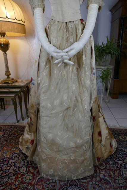5 antique LEROUX Ball gown 1890