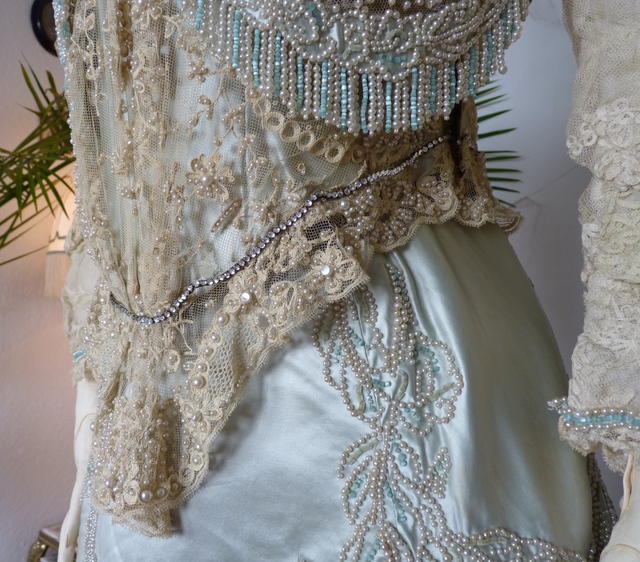 18 antique evening gown Worth 1894