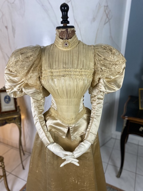 1 antique dinner dress 1895