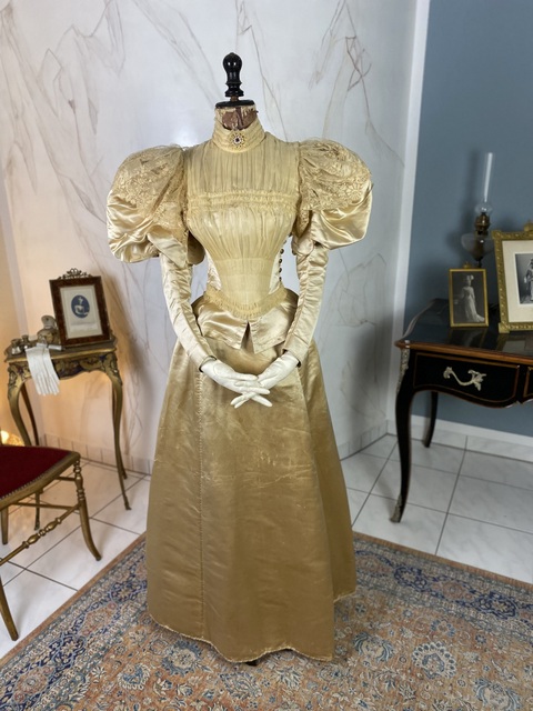 antique dinner dress 1895