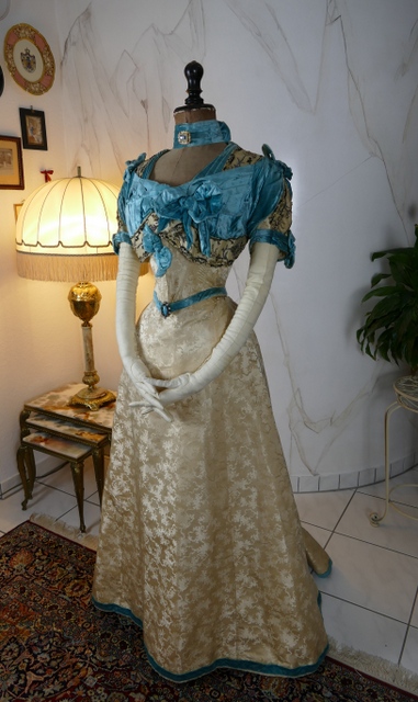 2 antique evening gown 1895