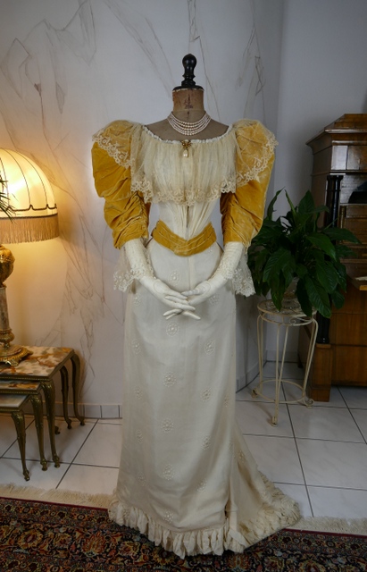 23 antique evening dress 1895