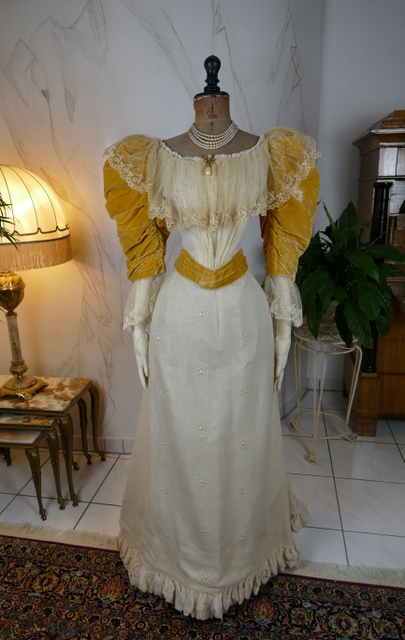 2 antique evening dress 1895