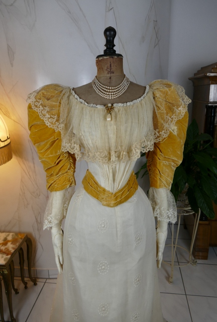 3 antique evening dress 1895