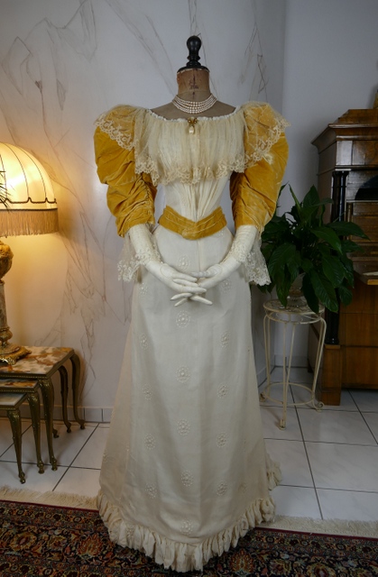 6 antique evening dress 1895