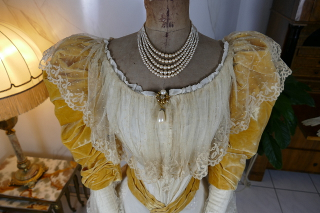 8 antique evening dress 1895