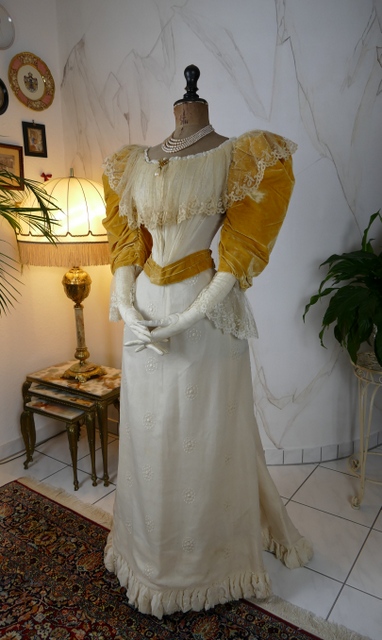 antique evening dress 1895