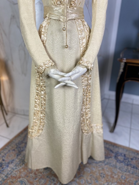 4 antique child bride wedding dress 1890s