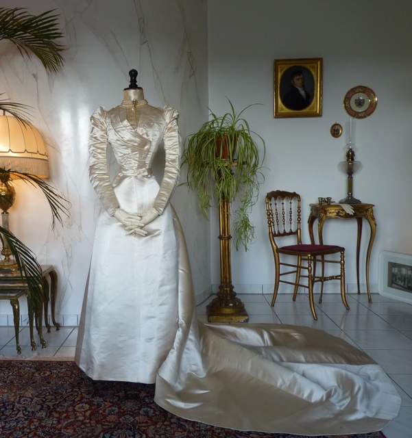 antique ROUFF Wedding Dress 1896
