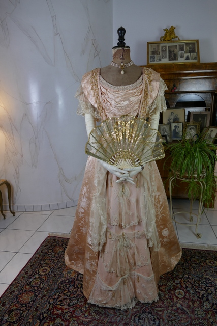 2 antique ball gown Biarritz 1898