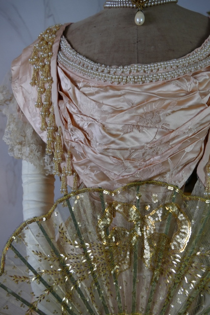 3 antique ball gown Biarritz 1898