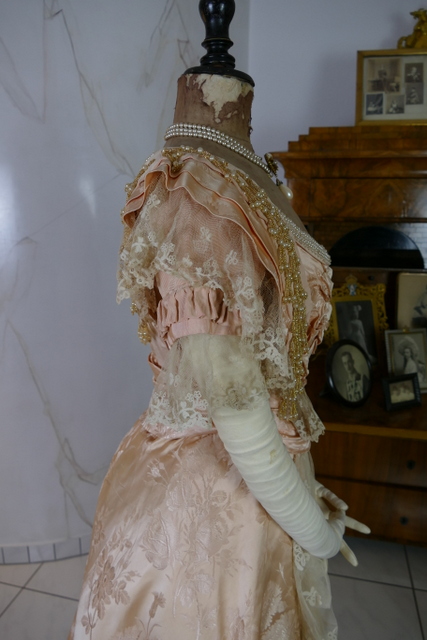 34 antique ball gown Biarritz 1898