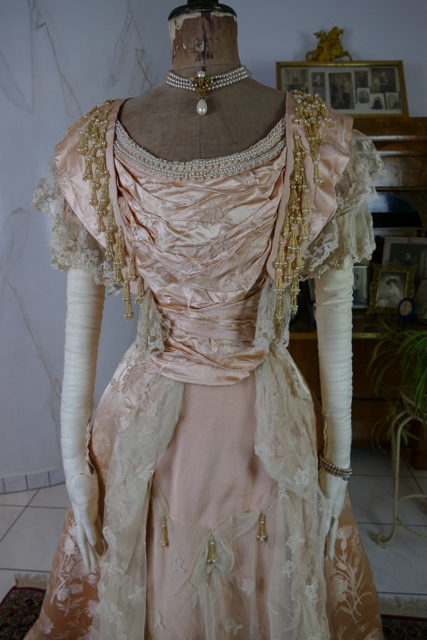 35 antique ball gown Biarritz 1898
