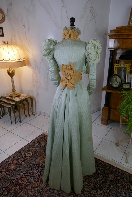 22 antique promenade gown Marie Robel 1898