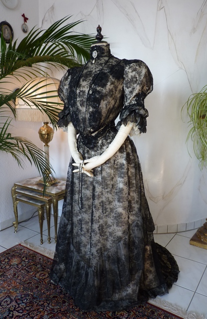 21 antique reception gown 1898