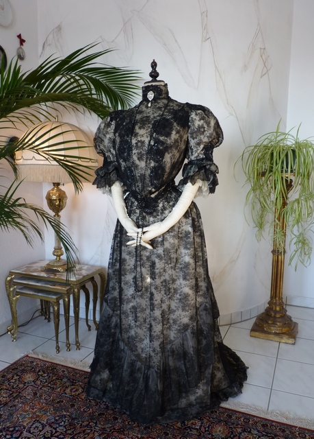 2 antique reception gown 1898