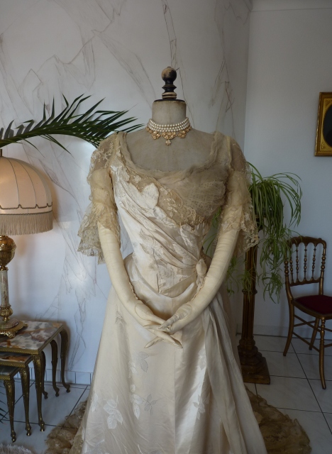 3 antique evening dress WORTH 1898