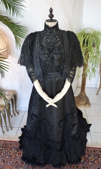 2 antique Worth evening dress 1898