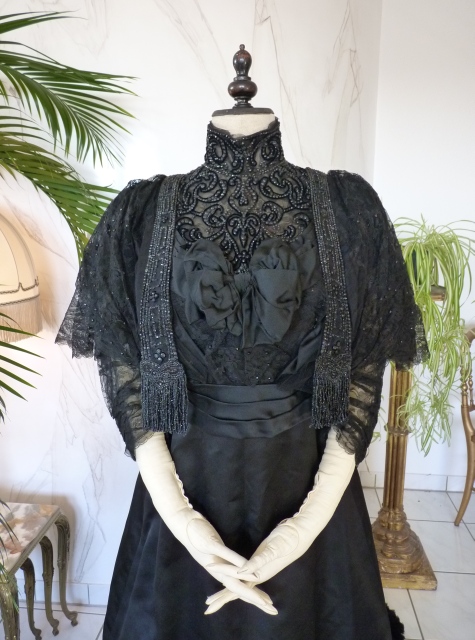 3 antique Worth evening dress 1898