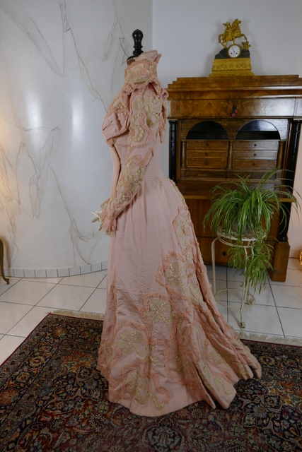 21 antique Rousset Paris society dress 1899