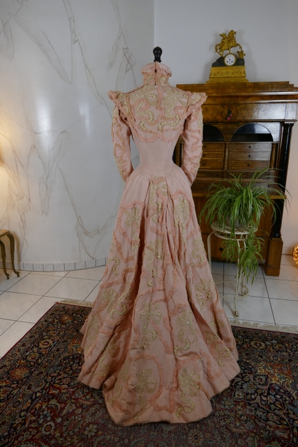 26 antique Rousset Paris society dress 1899