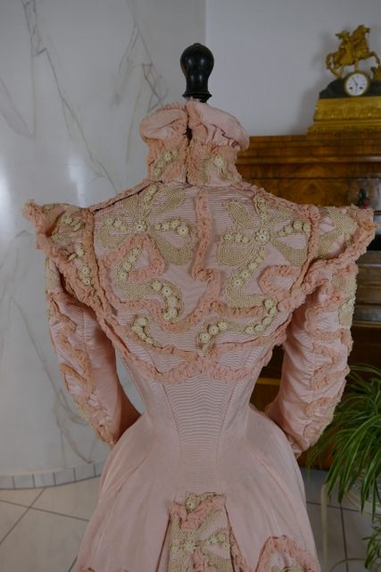 27 antique Rousset Paris society dress 1899