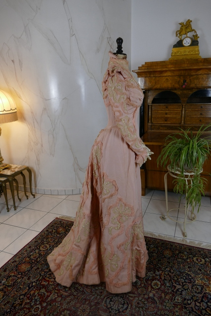 35 antique Rousset Paris society dress 1899