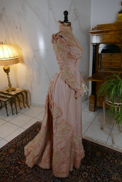 38 antique Rousset Paris society dress 1899