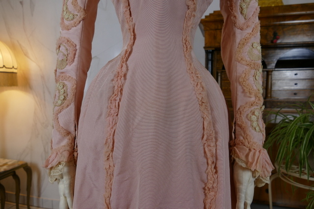 6 antique Rousset Paris society dress 1899