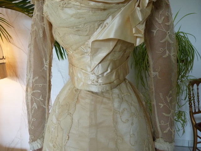 10 antique evening gown JEANNE HALLE 1899