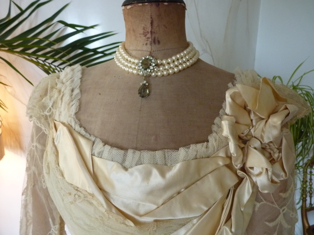 15 antique evening gown JEANNE HALLE 1899