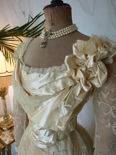 4 antique evening gown JEANNE HALLE 1899