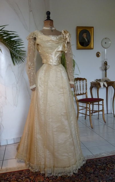 8 antique evening gown JEANNE HALLE 1899