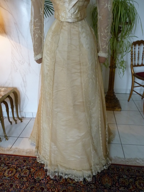 9 antique evening gown JEANNE HALLE 1899