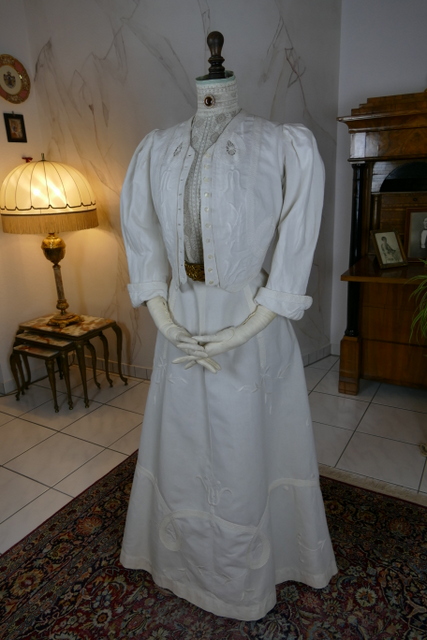 2 antique bolero walking dress 1904