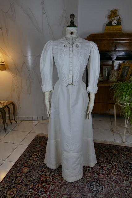 24 antique bolero walking dress 1904