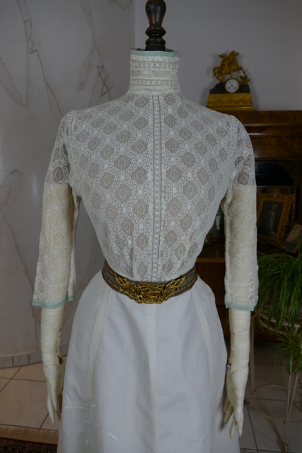 28 antique bolero walking dress 1904