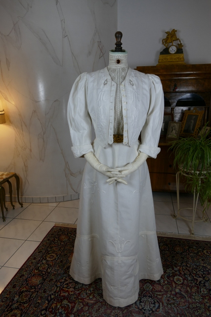 antique bolero walking dress 1904