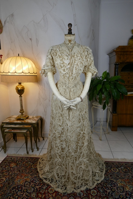 16 antique ALTMANN Battenburg lace dress 1904