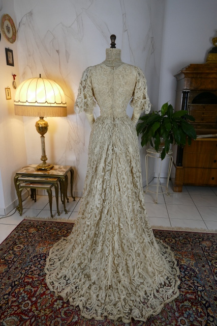 28 antique ALTMANN Battenburg lace dress 1904