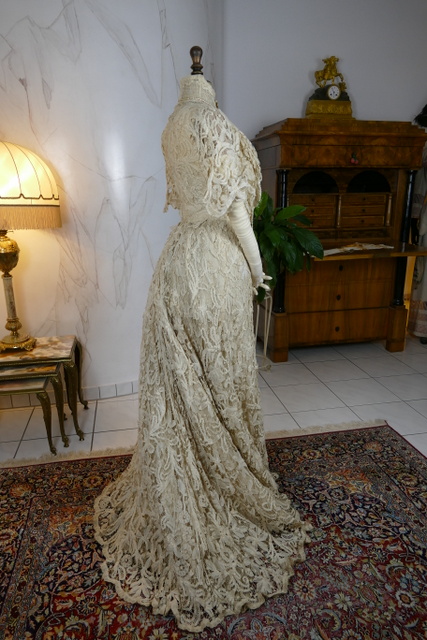 34 antique ALTMANN Battenburg lace dress 1904