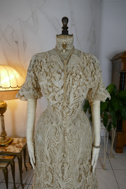 3 antique ALTMANN Battenburg lace dress 1904
