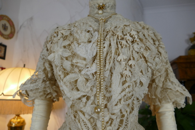 9 antique ALTMANN Battenburg lace dress 1904