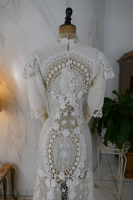 24 antique irish crochet dress 1904