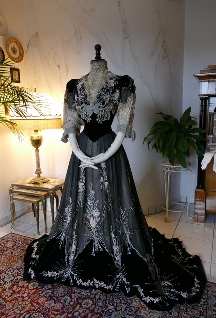 11 antique Gustave Beer gown 1906